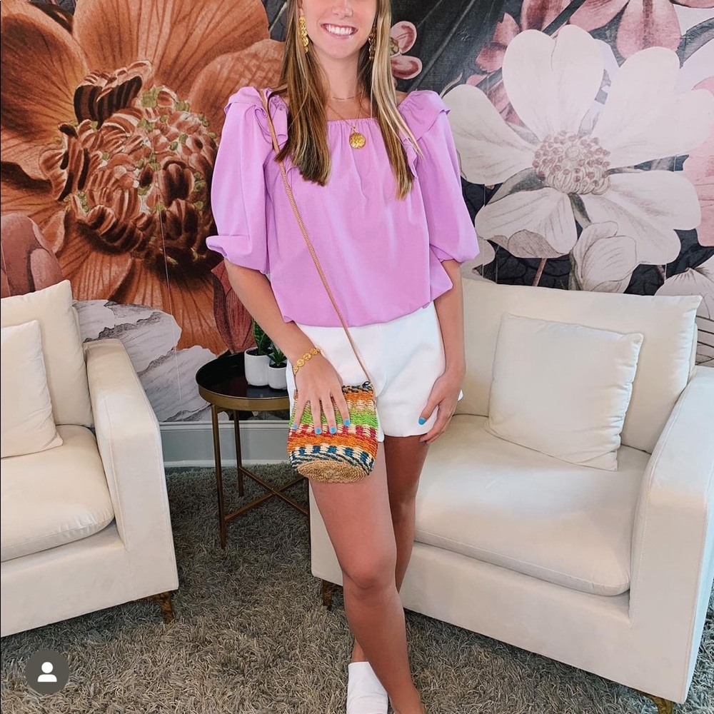 NWT CROSBY BY MOLLIE BURCH FLOW TOP IN ORCHID